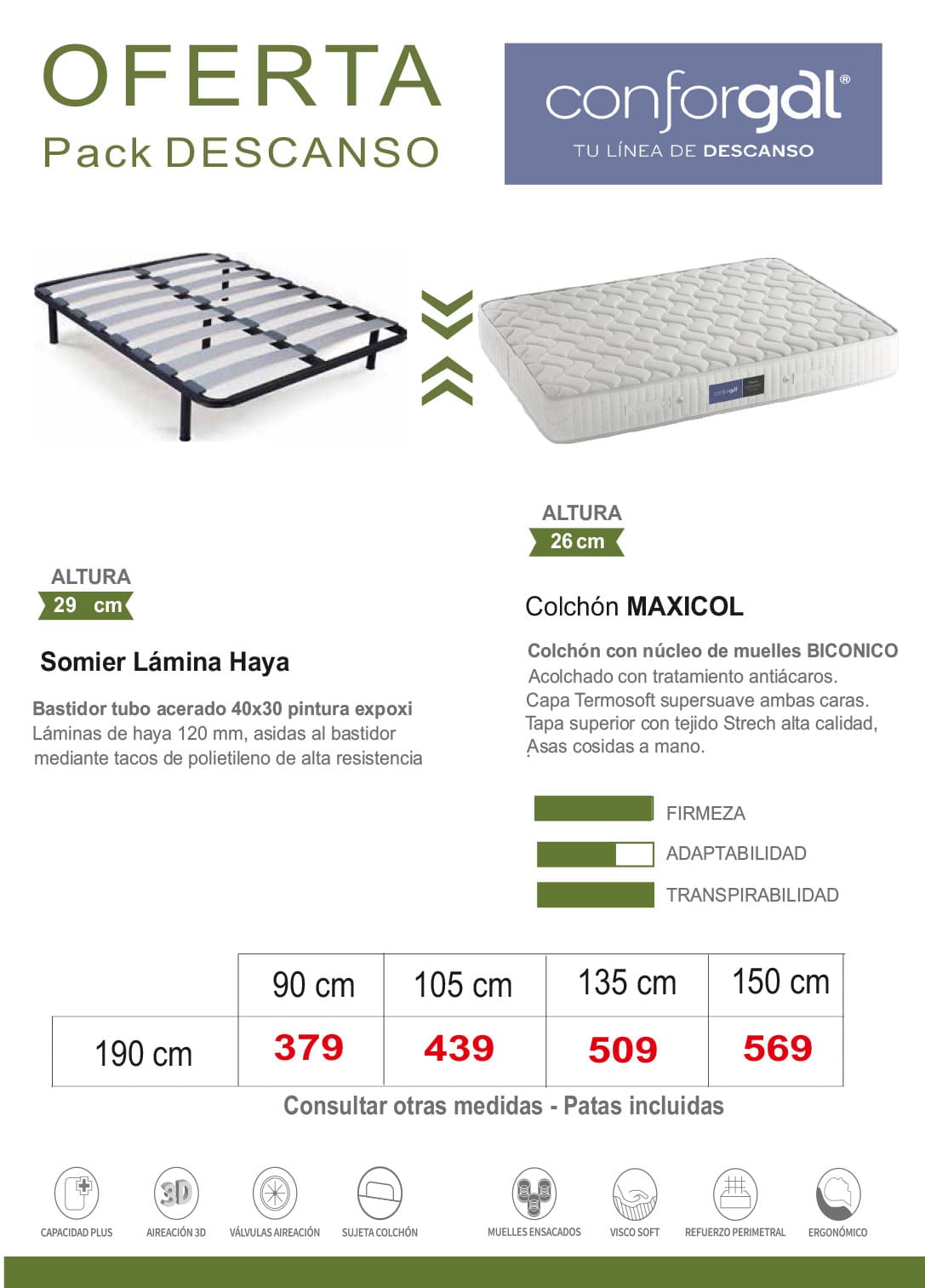 oferta-pack-somier-lamina-haya - colchon-maxicol-expoconfort