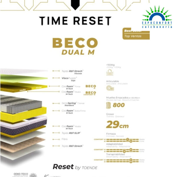 Colchón Beco Dual M de Time Reset